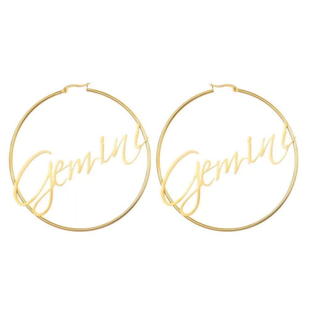 Gemini Hoop Earrings